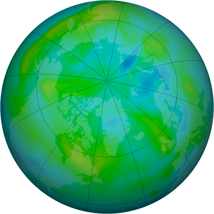 Arctic ozone map for 23 September 2010